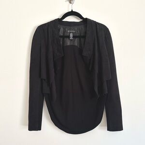 INC Draped Faux Suede Jacket